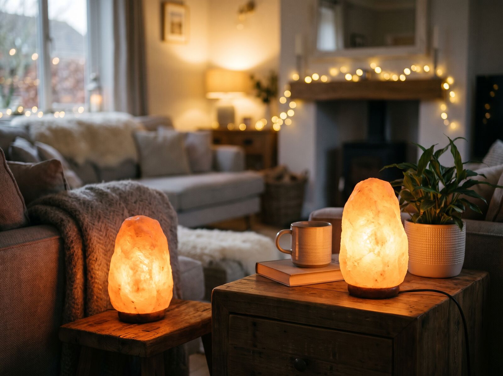 Leuchtende Himalaya-Salzlampe